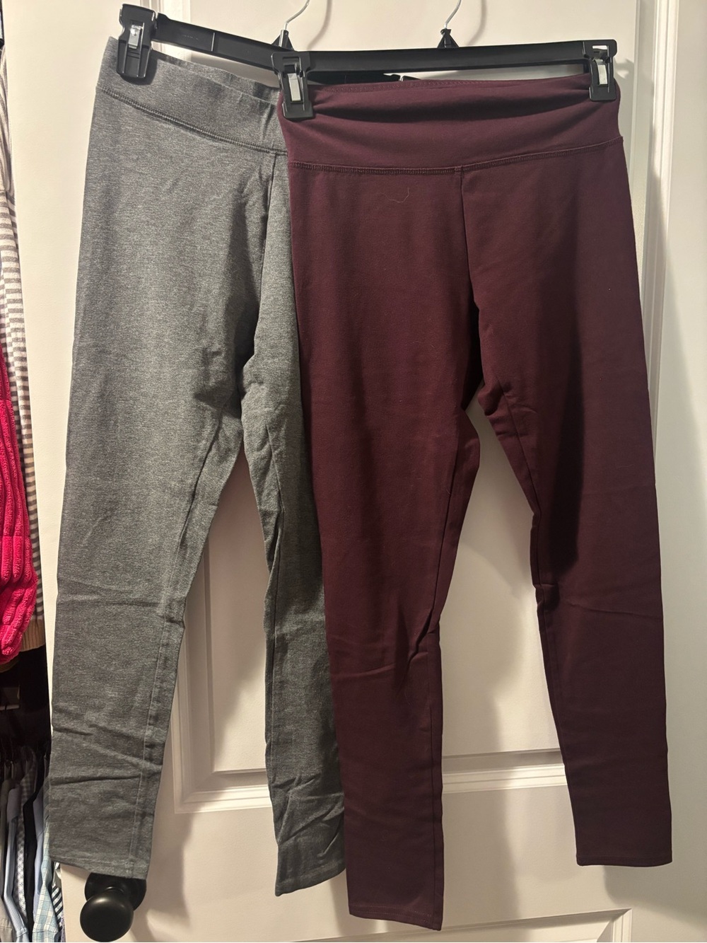 Set of 2 aerie Leggings - Gray & Burgundy